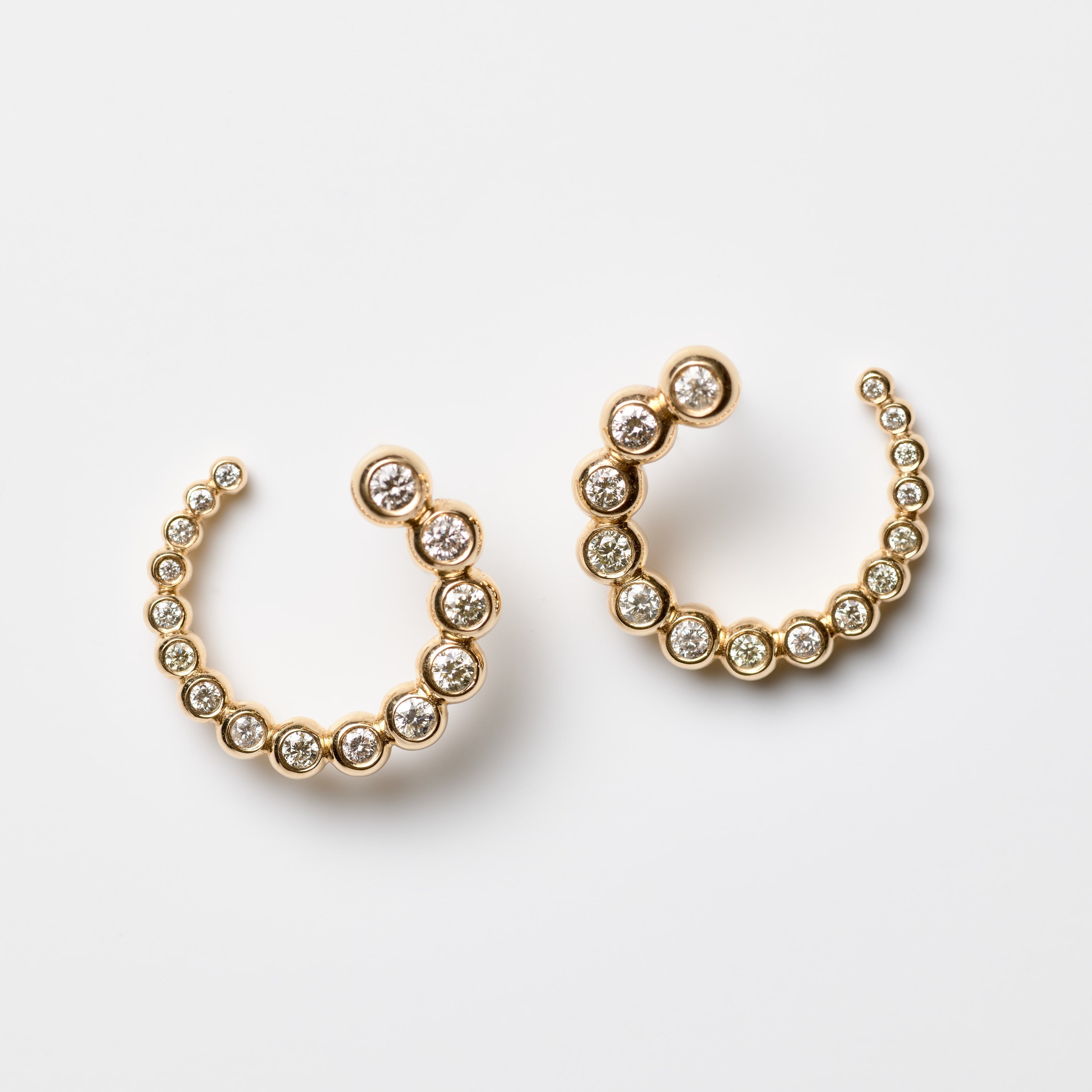 Diamond Bubble Spiral Earrings