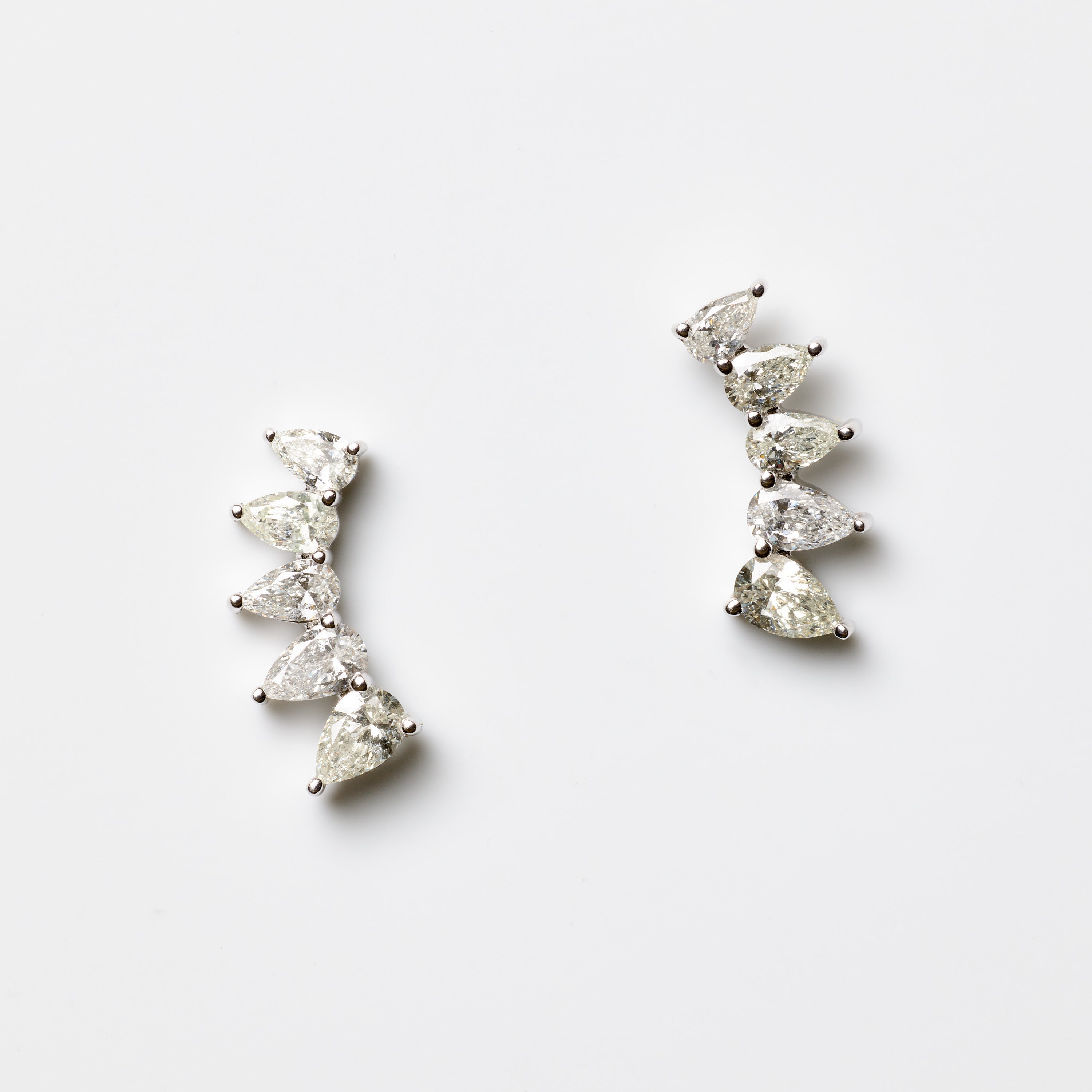 Pear Diamond Fan Earrings