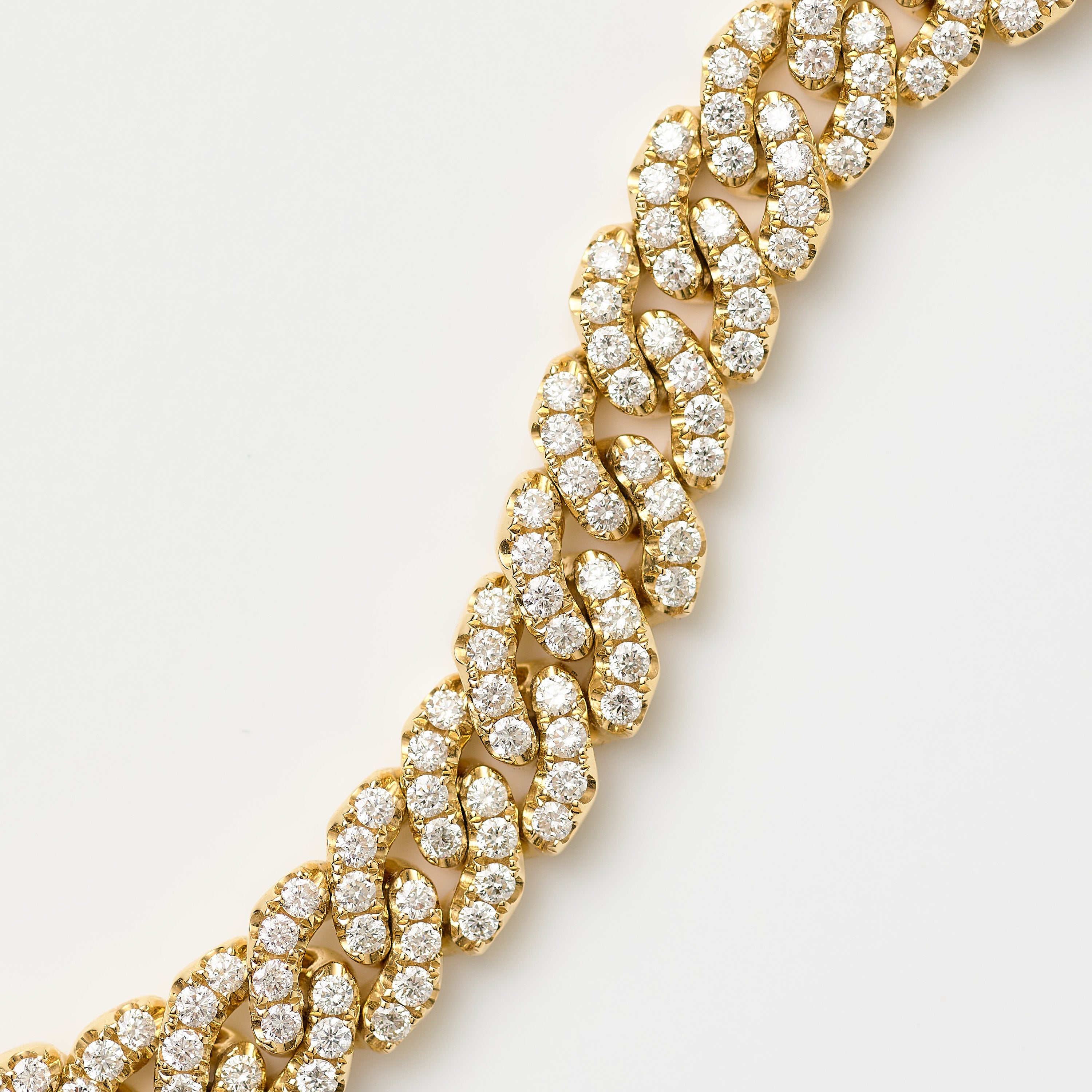 Flat Curb Diamond Link Bracelet