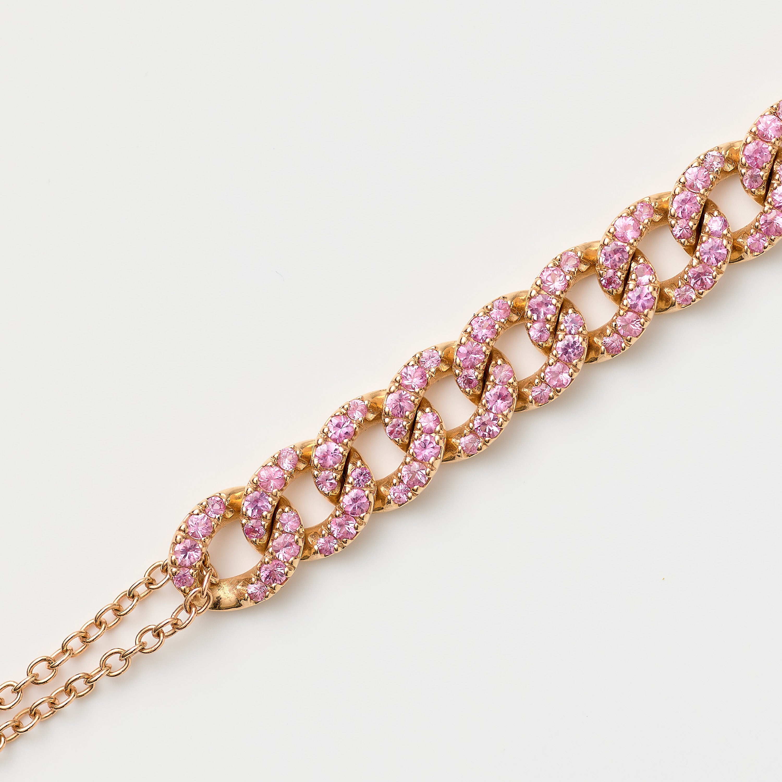 Pink Sapphire Link Bracelet