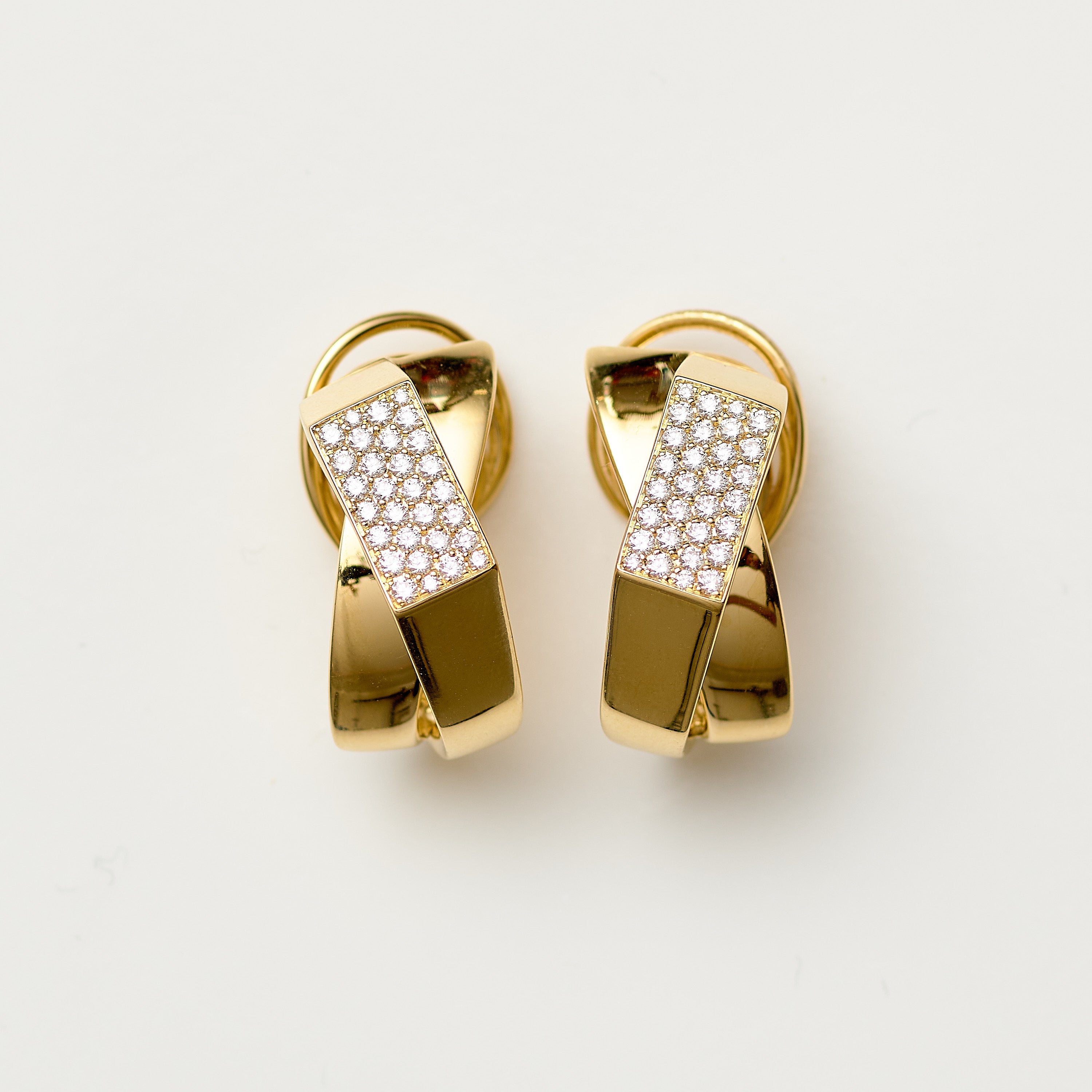 Pavé Diamond Geometric Earrings