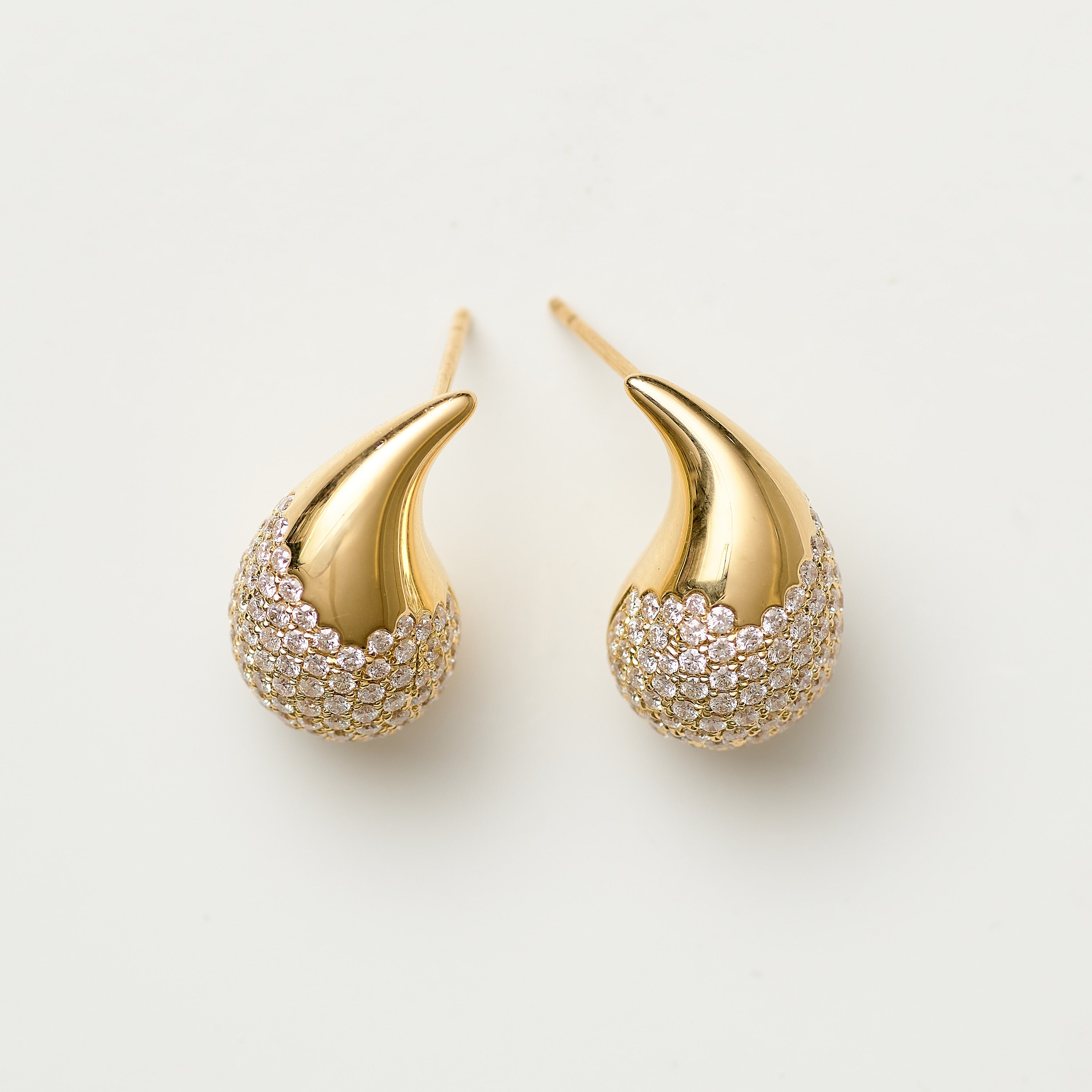 Pavé Diamond Tear Drop Earrings