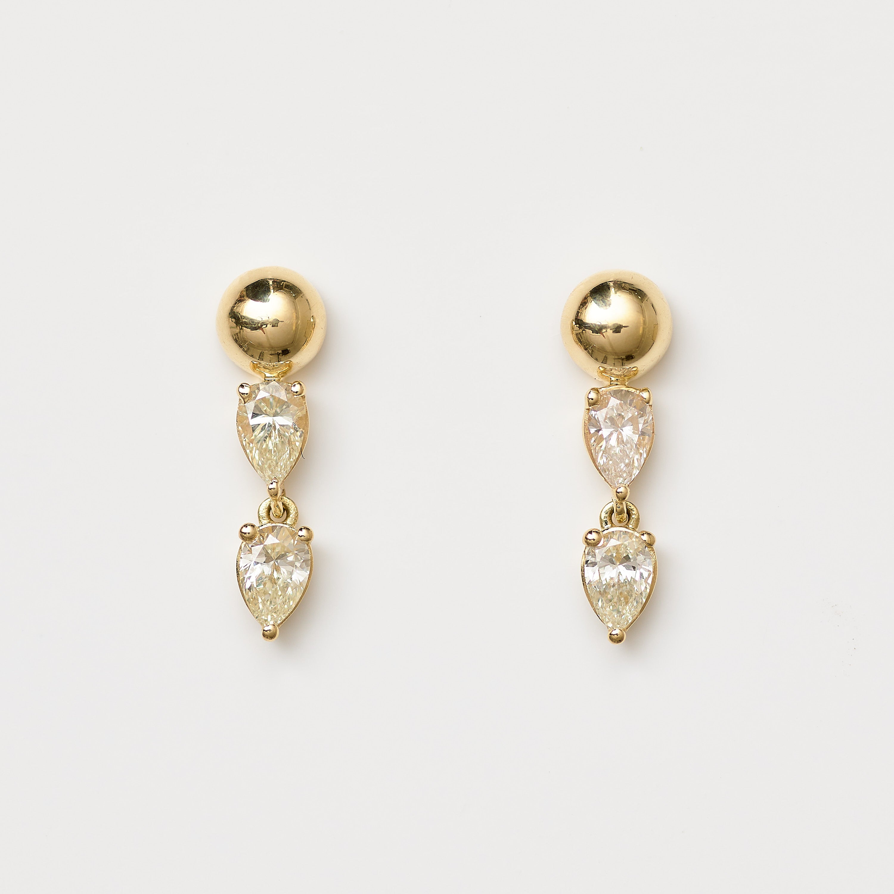 Pear-Drop Diamond Earrings