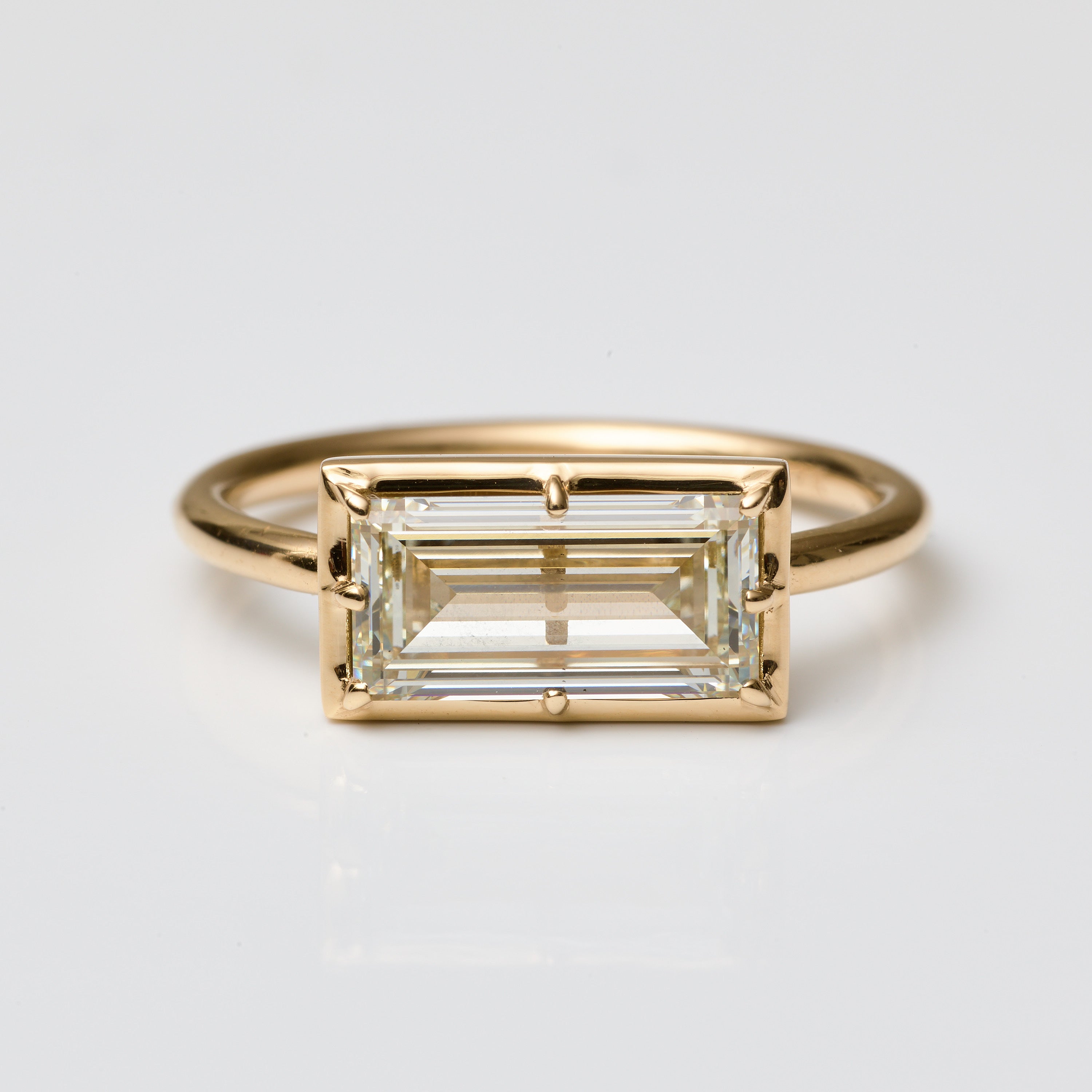 Baguette Lab Diamond Collet-Set Ring