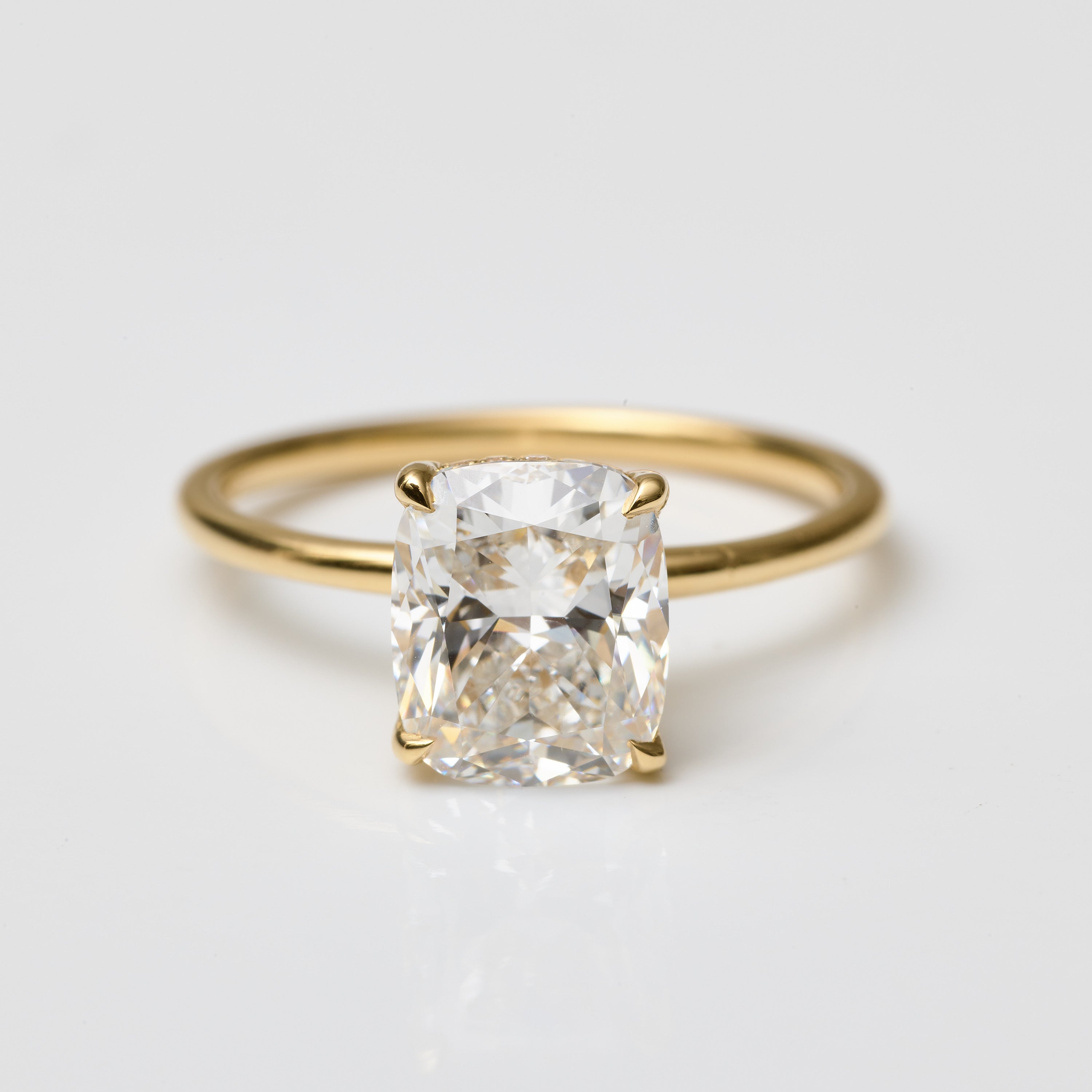 Cushion Lab Diamond Solitaire Ring