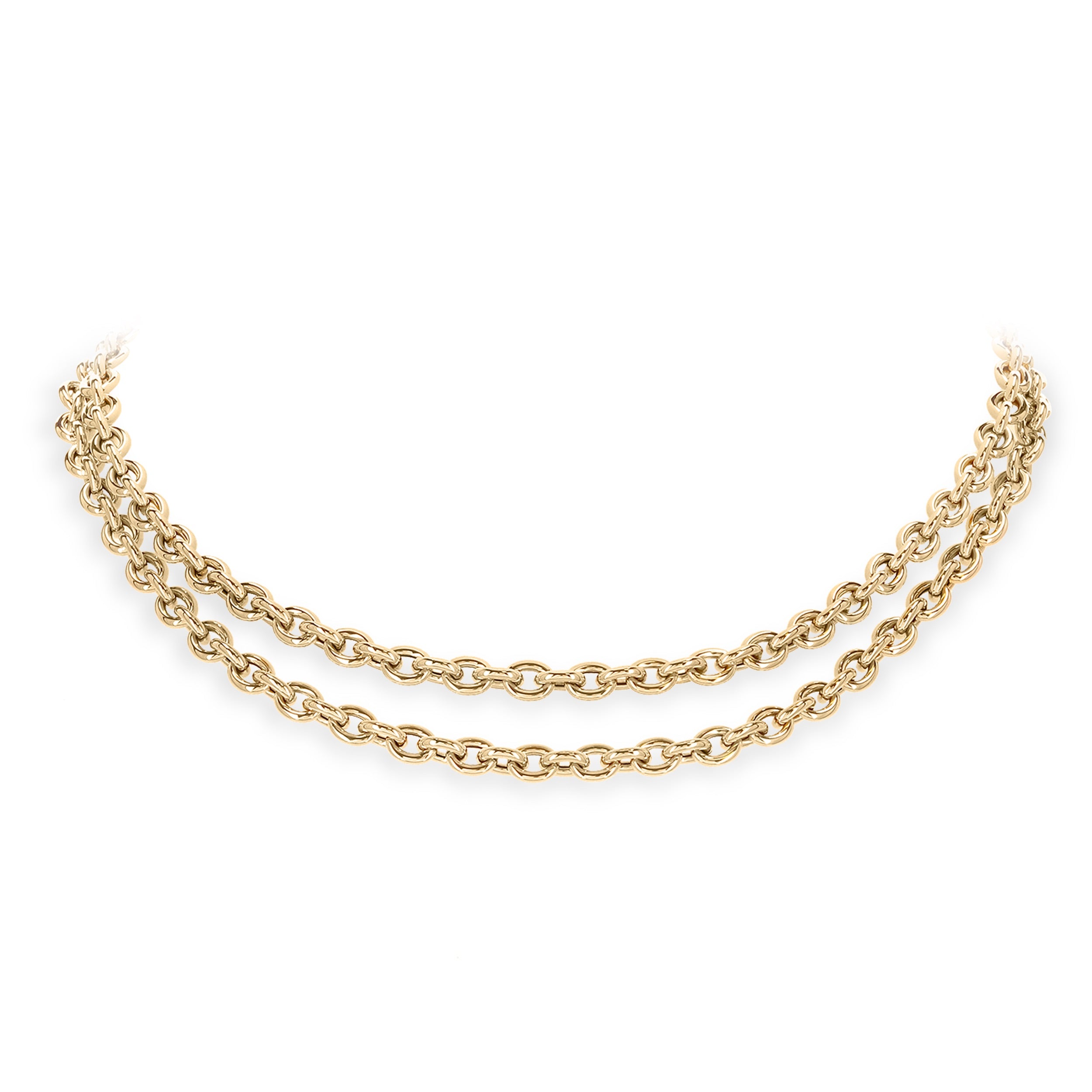 Lee Yellow Gold Cable Long Chain